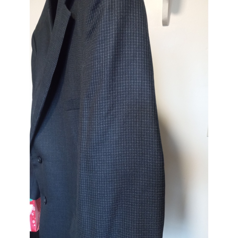 Pronto Uomo Platinum Mens 50 Regular Navy Blue 100% Wool Blazer Sport Coat‎ - Picture 2 of 11